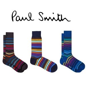 ⚡RARE⚡ PAUL SMITH Men's 3 Pairs Of Striped Socks *NEW W/TAGS* $90 🧦🧦🧦
